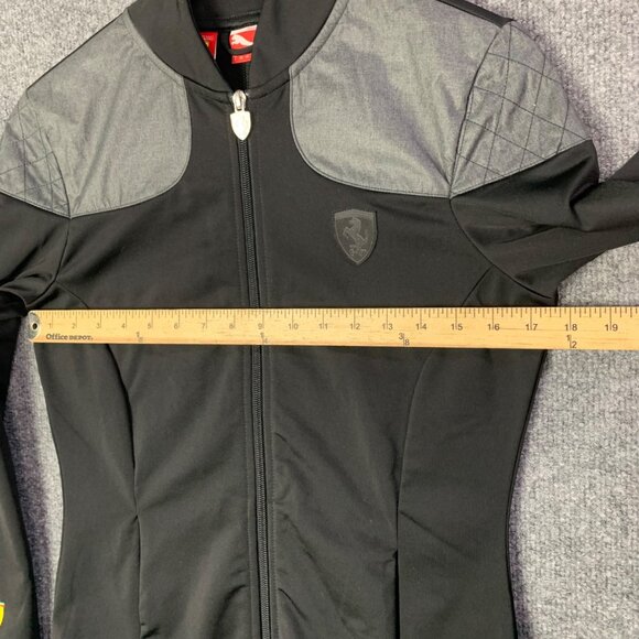 Puma Ferrari Jacket Long Sleeve Full Zip Track Black Size Small women - Picture 4 of 9
